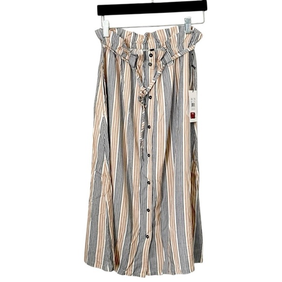RVCA Oslo Striped Midi Skirt Small - Picture 3 of 7